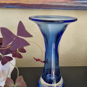 Blue Art Glass Vase