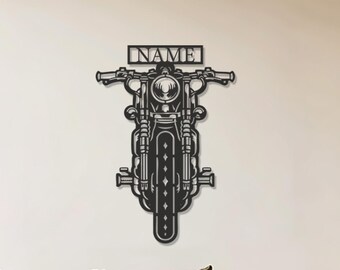 Benutzerdefinierte Metall Motorrad Wandkunst, personalisierte Biker Garage Decor