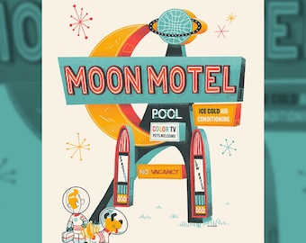 Moon Motel - Screen Print