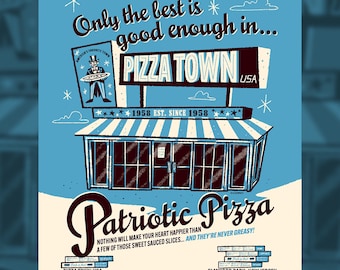Pizza Town USA - Screen Print