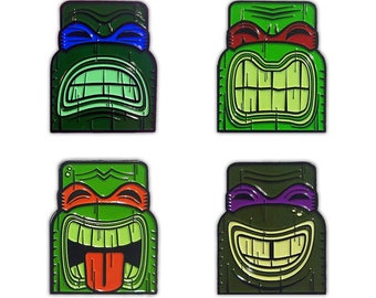 Tiki Turtles Enamel Pins