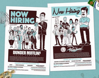 The Office - Parks and Rec - Screen Print