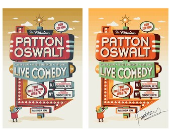 Patton Oswalt - July 2022 Gig Poster - New Jersey - New York