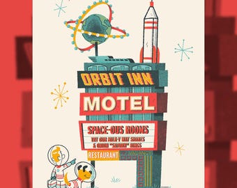 Orbit Inn Motel - Screen Print