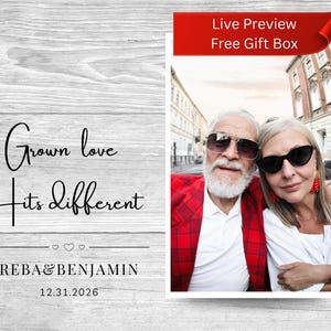 Personalized Wedding Photo Board, Second Marriage Vow Renewal Keepsake