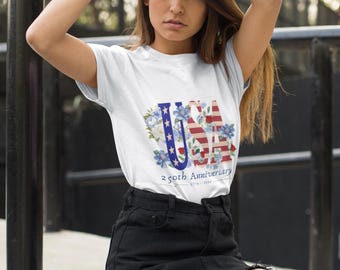 USA 250th Anniversary Sweatshirt, Floral Patriotic Design, USA 250 Years, Independence Day Shirt, USA Flag Sweatshirt, Patriotic Gift