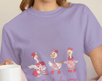 Just a Lovely Goose Sweatshirt, Cute Goose Valentine Gift for Women, Cozy Valentine Sweatshirt, Sweet Animal Love Shirt, Galentines Day Gift