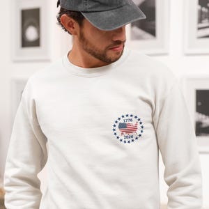 USA 250th Anniversary T-Shirt, Patriotic Crest Emblem Tee, 1776-2026 American Pride Shirt image 3
