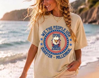 250 Years America Shirt, Vintage USA Eagle Tee, Patriotic We The People Top