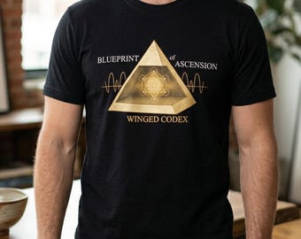 Sacred Geometry Pyramid T-Shirt, Spiritual Ascension Graphic Tee