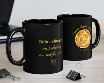 Solar Plexus Chakra Mug, Manipura Mandala, Spiritual Gift