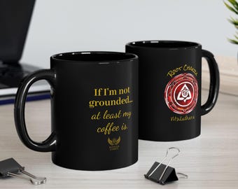 Root Chakra Mug, Muladhara Red Energy, Spiritual Coffee Cup