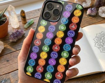 Sacred Geometry Phone Case, Spiritual Chakras, Metaphysical iPhone Samsung Cover