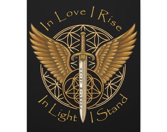 Saint Michael Sword of Light Canvas | Matte Stretched Wall Art