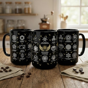 May include: A set of three ceramic mugs with a speckled, matte finish. The mugs are in shades of cream, light gray, and dark gray. Each mug has a simple, minimalist design, perfect for coffee or tea.