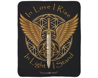 Manta Sherpa de San Miguel • Manta de protección angelical, Geometría Sagrada