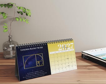 Sacred Geometry Symbols Desktop Calendar 2027 | Astral Pattern Monthly Planner