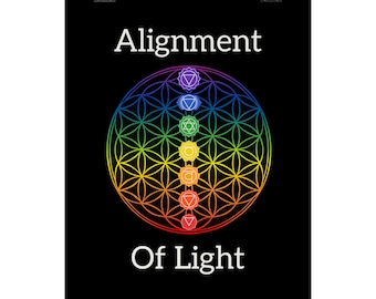 Chakra Poster: Flower of Life Sacred Geometry Art