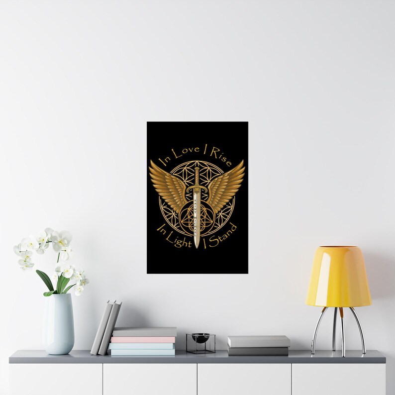 Saint Michael Print: Archangel Protection Sigil, Winged Codex Spiritual ...