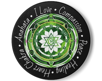 Posavasos del chakra del corazón Anahata • Geometría sagrada, Códice alado