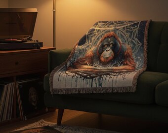 Medytujący gobelin z orangutanem, sztuka sakralna