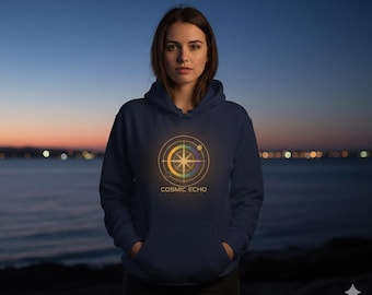 Bluza z kapturem Cosmic Echo Sacred Geometry Celestial Alignment Harmonic Resonance