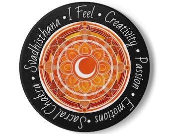 Posavasos del Chakra Sacro • Svadhisthana Mandala, Creatividad y Pasión