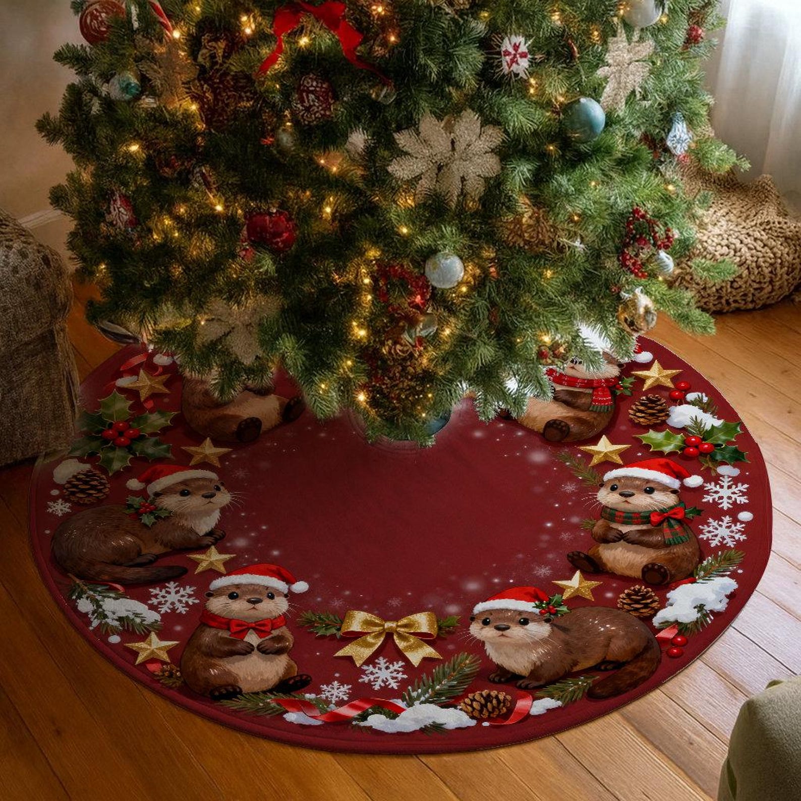 Christmas Tree Skirt Australian Animals