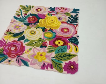 Modern Abstract Rug, Hand Tufted Wool Carpet, Contemporary Abstract Area Rug
