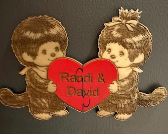 Personalized Monchhichi Puzzle Magnet Set