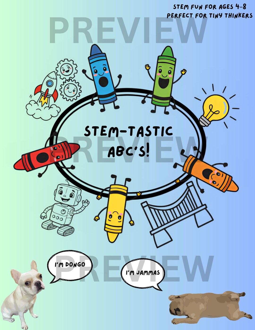 Stem-tastic Abc's Coloring Book for Kids: Fun Engineering and Science ...