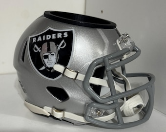 Las Vegas Raiders Mini Helmet Desk Caddy - Mancave / Office Oranizer - Sports Gift