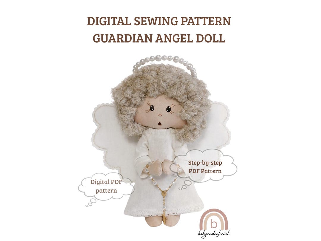 Guardian Angel Doll Sewing Pattern - PDF Tutorial & Templates ...