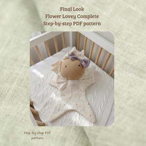 Flower Lovey Sewing Pattern 30 cm – PDF Tutorial with Step-by-Step Instructions