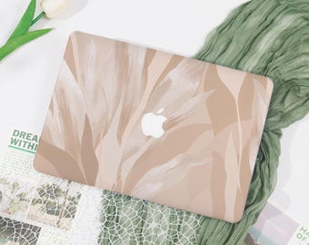 Neutral Tonal Leaf MacBook Case For MacBook Air 11/13/15 A3240 M4,MacBook Pro 13/14/15/16 A3434 M5,Laptop Sleeve Cover,Hard Protective Case