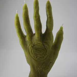 Hand of glory scented wax candle