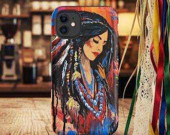 Where the Fire Blooms Tough Case for iPhone® - Native American Art Phone Case | Original Painting Design |  Unique Indigenous Artwork