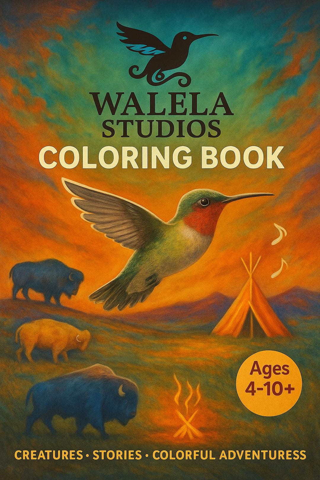 Walela Native American Coloring Book – Walela Studios Indigenous Art (PDF) - Etsy
