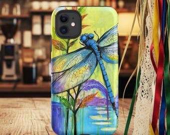 Messenger Between Worlds Dragonfly Tough Case for iPhone® | Cherokee Inspired Native American Painting | Spiritual Art