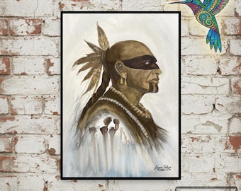 Cherokee Warrior MATTE GICLÉE Print – Dragging Canoe Giclée Portrait - Frame Not Included