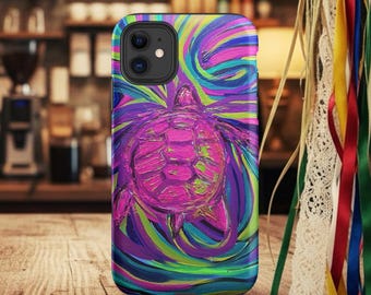 Native American Art Tough Case for iPhone® – Cherokee Storytelling  – Thunder Turtle