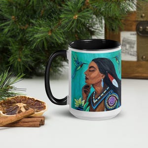 Mug with Color Inside - Hummingbird Prayer