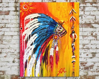 The Honor We Carry | Heritage & Ancestral Symbolism Art | Contemporary Indigenous Fine Art | Museum-quality Fine Art Giclée by Layne Polzin