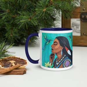 Mug with Color Inside - Hummingbird Prayer
