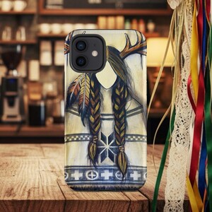 Deer Woman Native Spirit | Sacred Guardian Painting | Indigenous Mythology Art | Tough Case for iPhone®