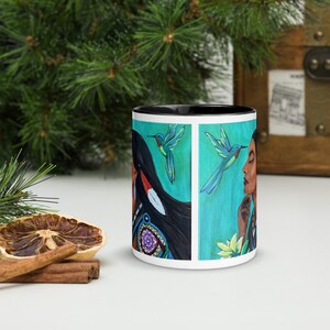 Mug with Color Inside - Hummingbird Prayer