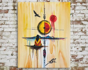Still Point, Before the Morning Speaks | Contemporary Indigenous Fine Art | Museum-quality Fine Art Giclée by Layne Polzin
