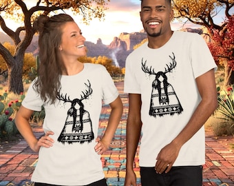 Deer Woman Trending Native American Short-Sleeve Unisex T-Shirt | Sacred Native American Shirt