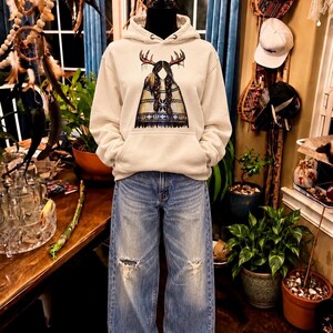 Deer Woman Slumber Hoodie: Deer Woman Guardian - Native Story Art | Unisex Hoodie