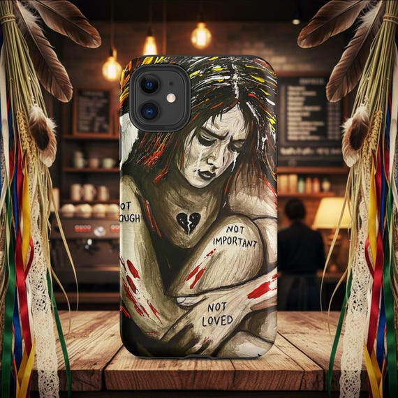 Marked by Silence Phone Case: Emotional Fire Art (Fits iPhone)